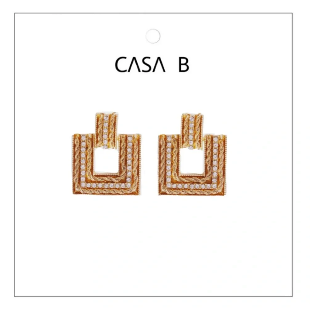 NEW💫CASA B| India Drop Statement Earrings - Picture 2 of 3